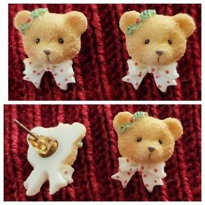 Cute Bear Earrings with Bow